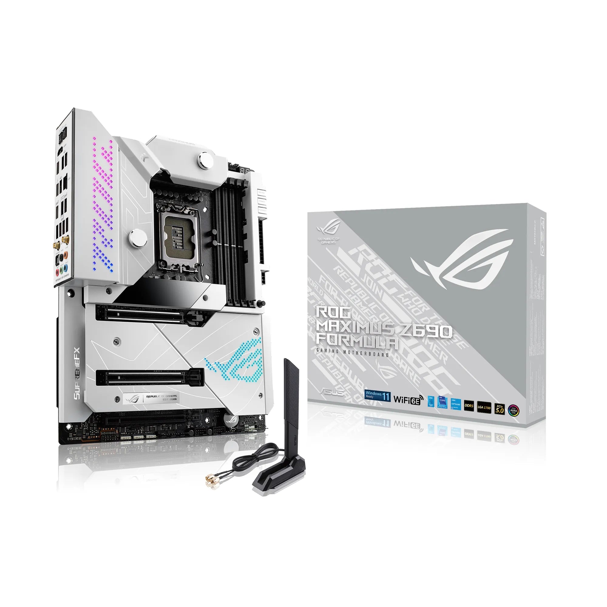 ASUS ROG MAXIMUS Z690 FORMULA, Intel, LGA 1700, Intel® Celeron®, Intel® Core™ i3, Intel® Core™ i5, Intel® Core™ i7, Intel® Core™ i9, Intel Pentium G, DDR5-SDRAM, 128 GB, DIMM