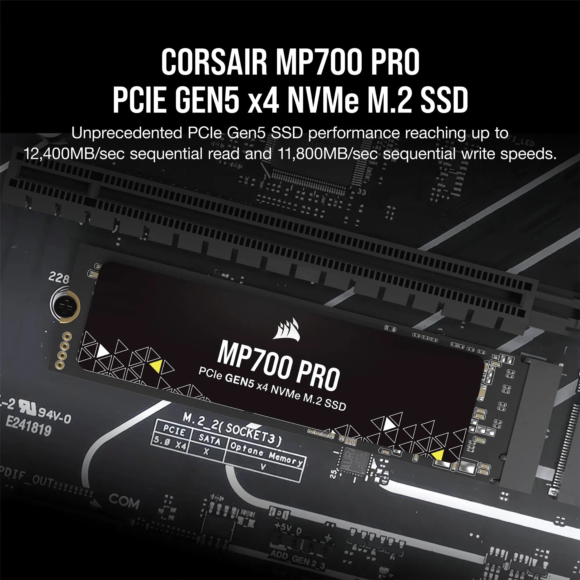 Corsair MP700 PRO, 4 TB, M.2, 12400 MB/s