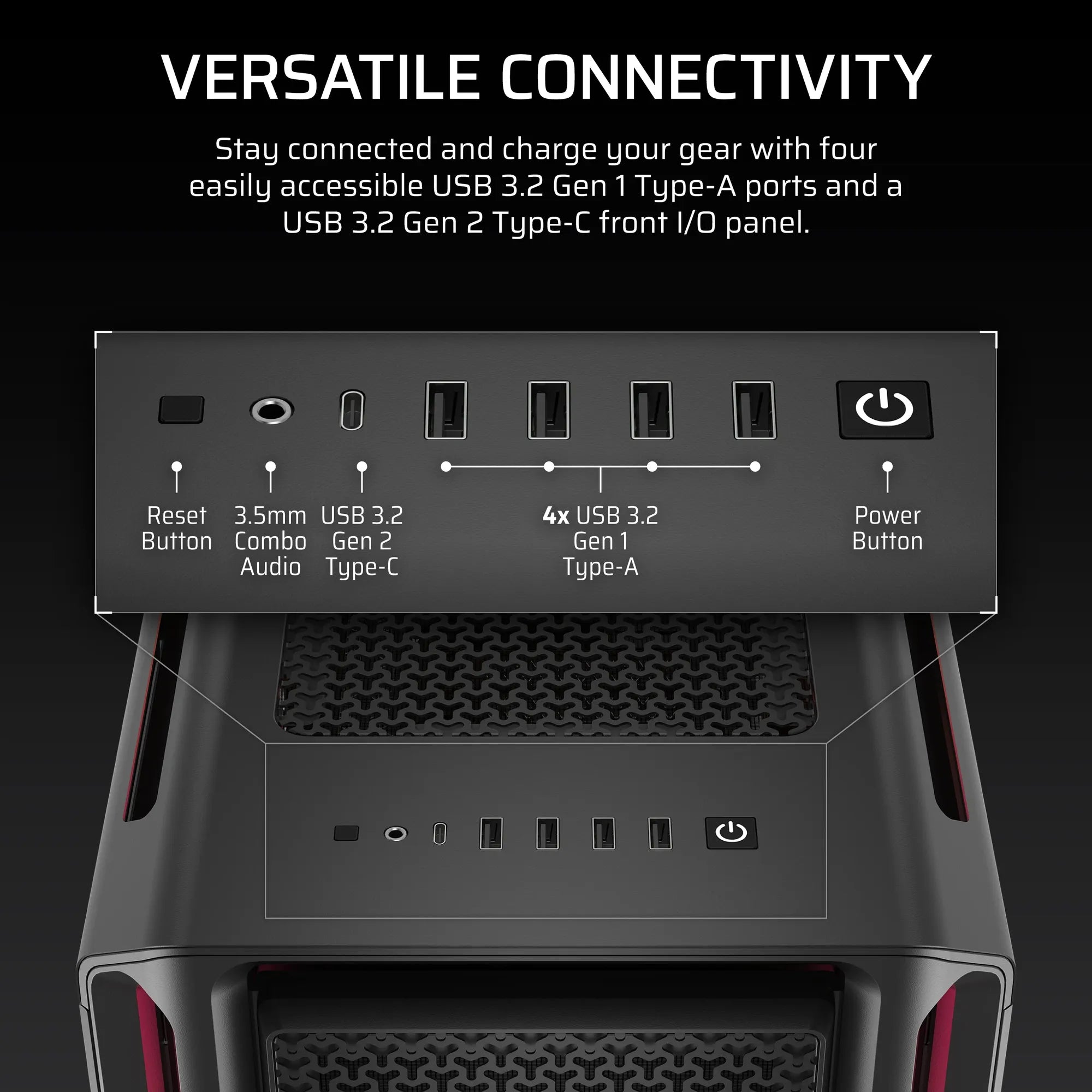 Corsair iCUE LINK 5000T LX RGB, Midi Tower, PC, Black, ATX, EATX, micro ATX, Mini-ITX, Plastic, Steel, Tempered glass, Gaming