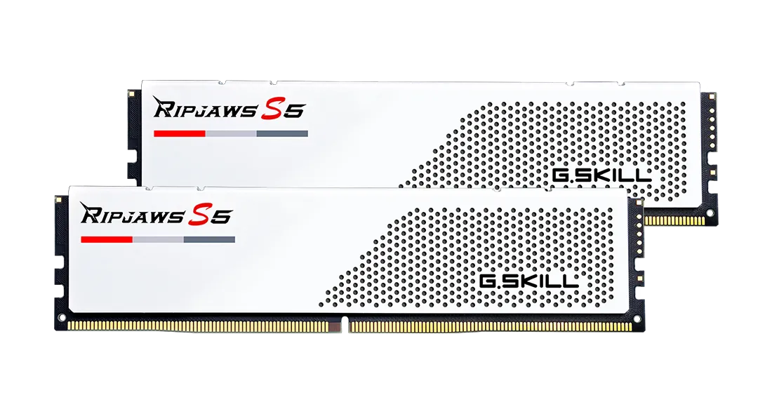 G.Skill Ripjaws F5-6000J3238F16GX2-RS5W, 32 GB, 2 x 16 GB, DDR5, 288-pin DIMM, White