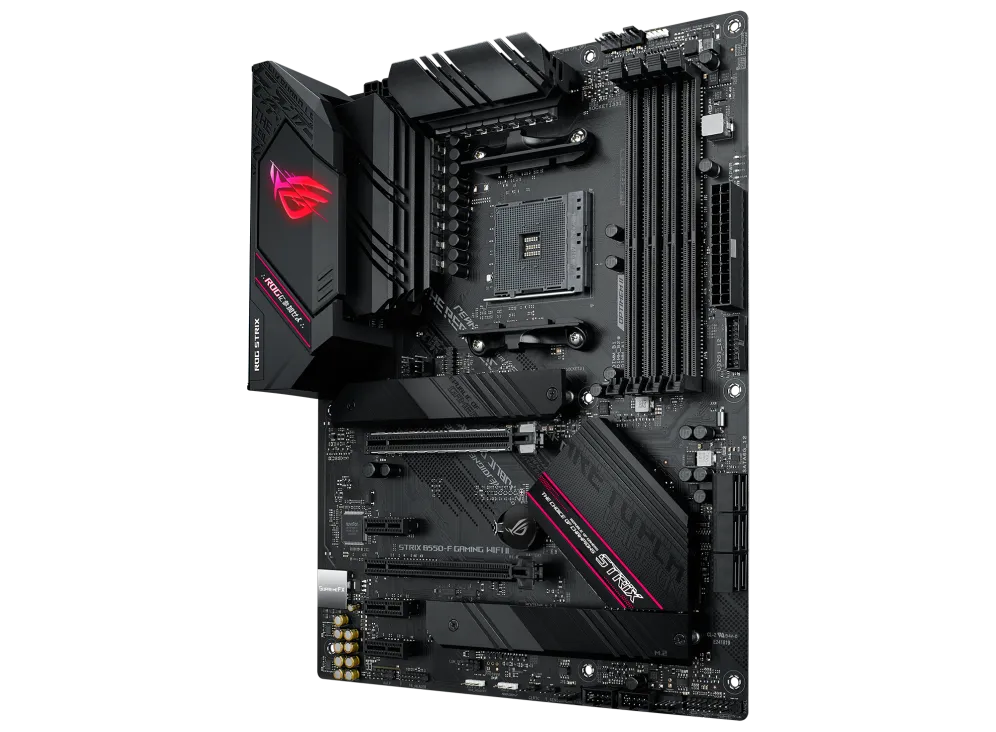 ASUS ROG STRIX B550-F GAMING WIFI II, AMD, Socket AM4, 3rd Generation AMD Ryzen™ 3, 3rd Generation AMD Ryzen 5, 3rd Generation AMD Ryzen™ 7, 3rd..., Socket AM4, DDR4-SDRAM, 128 GB