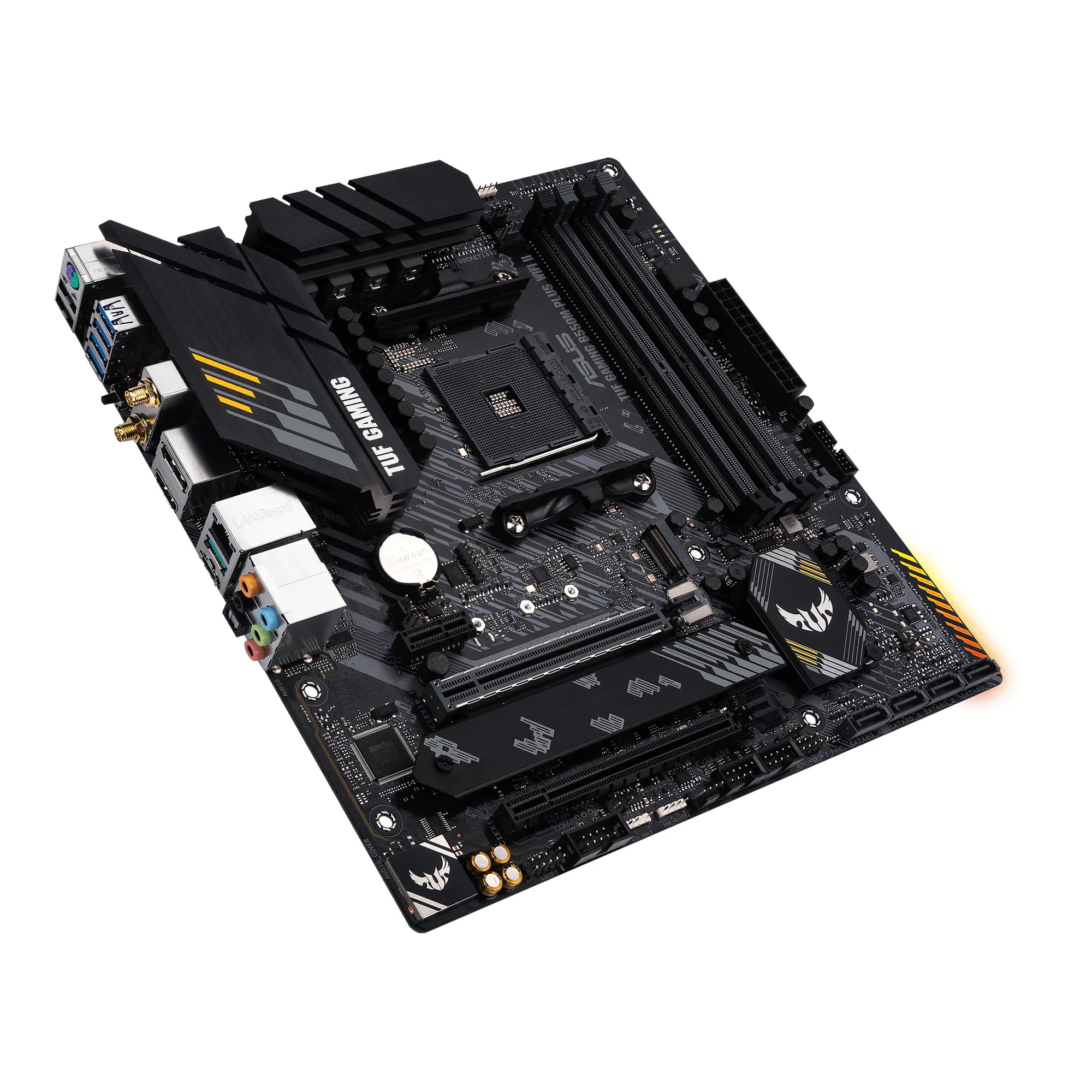 ASUS TUF GAMING B550M-PLUS WIFI II, AMD, Socket AM4, AMD Ryzen™ 3, AMD Ryzen™ 5, AMD Ryzen™ 7, 3rd Generation AMD Ryzen™ 9, AMD Ryzen 9 5th Gen, Socket AM4, DDR4-SDRAM, 128 GB