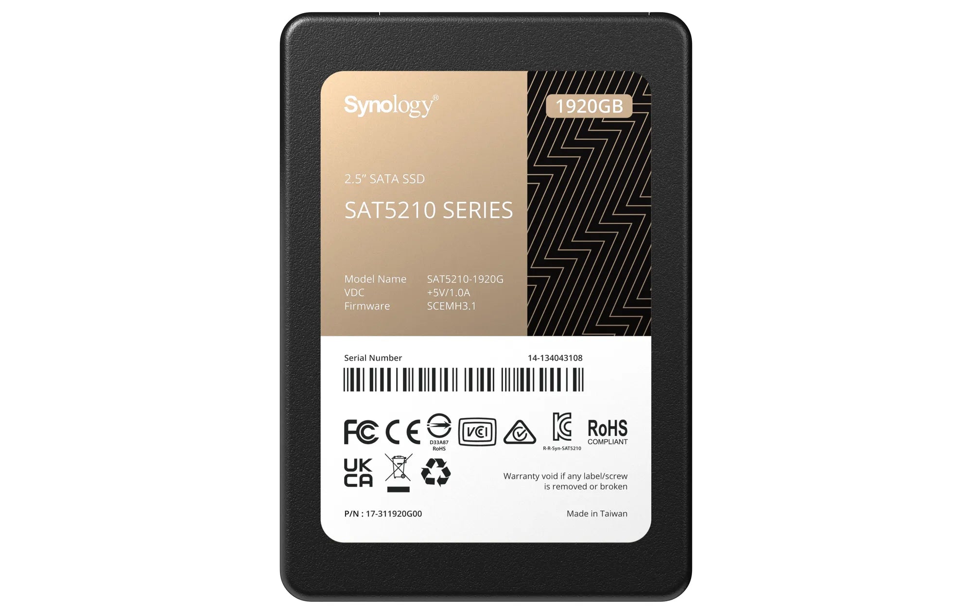 Synology SSD 2.5” SATA 1920GB, 1920 GB, 2.5"