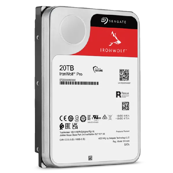 Seagate IronWolf Pro ST20000NT001, 20 TB, 7200 RPM, 256 MB, 3.5"