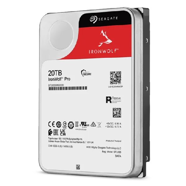 Seagate IronWolf Pro ST20000NT001, 20 TB, 7200 RPM, 256 MB, 3.5"