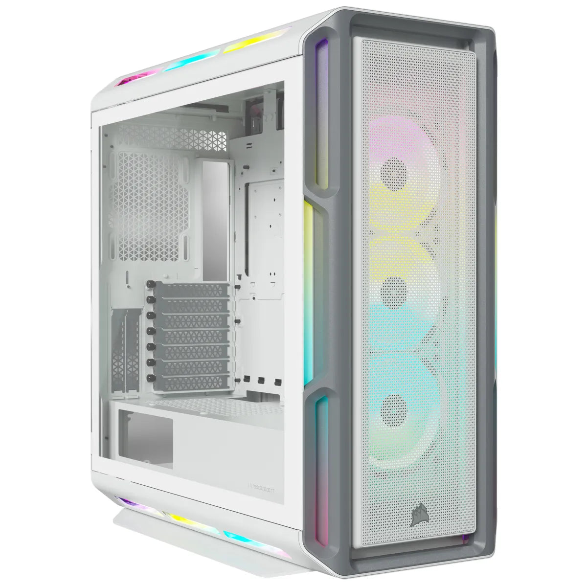 Corsair iCUE 5000T RGB, Midi Tower, PC, White, ATX, EATX, micro ATX, Gaming, Multi