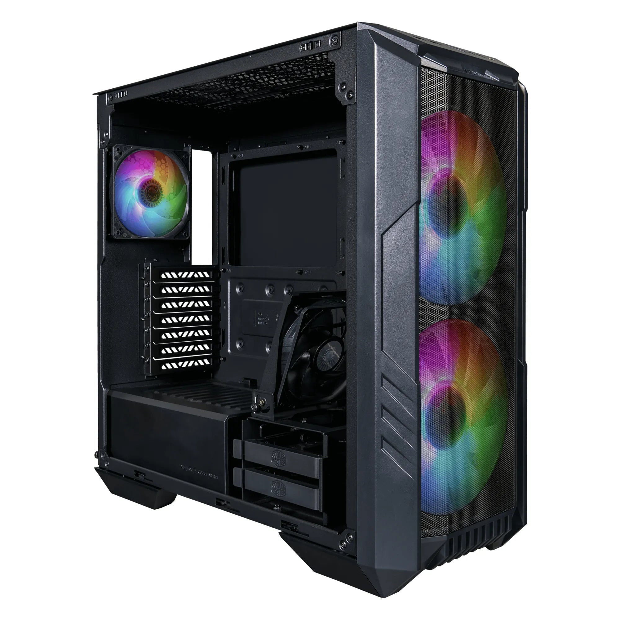 Cooler Master HAF 500, Midi Tower, PC, Black, ATX, EATX, ITX, micro ATX, SSI CEB, Mesh, Plastic, Steel, Tempered glass, Multi