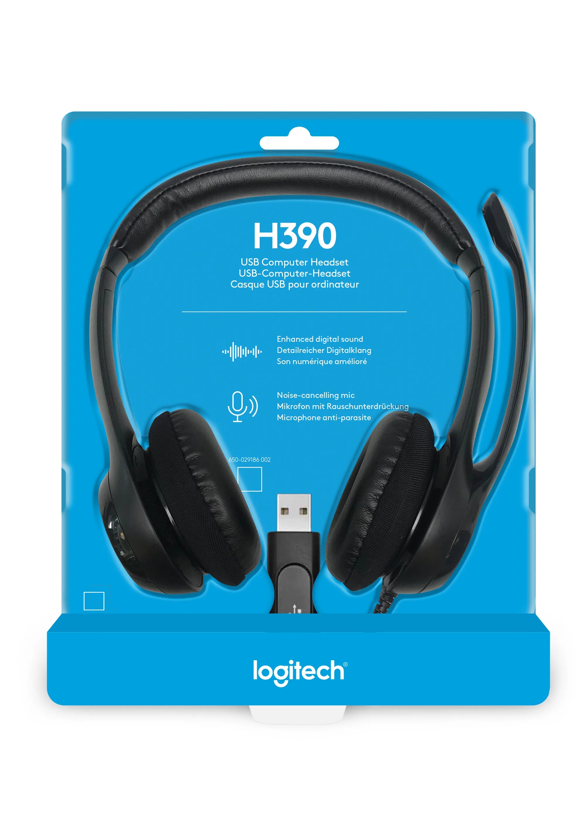 Logitech LGT-H390, Headset, Head-band, Gaming, Black, Binaural, 2.4 m