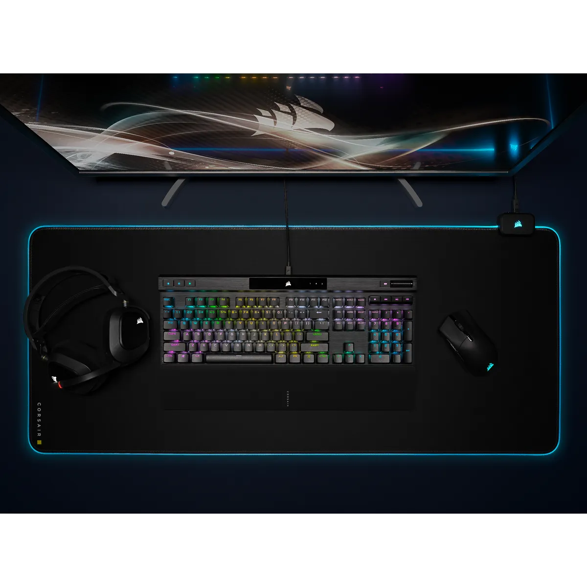 Corsair K70 PRO, Wired, USB, Opto-mechanical key switch, QWERTY, RGB LED, Black