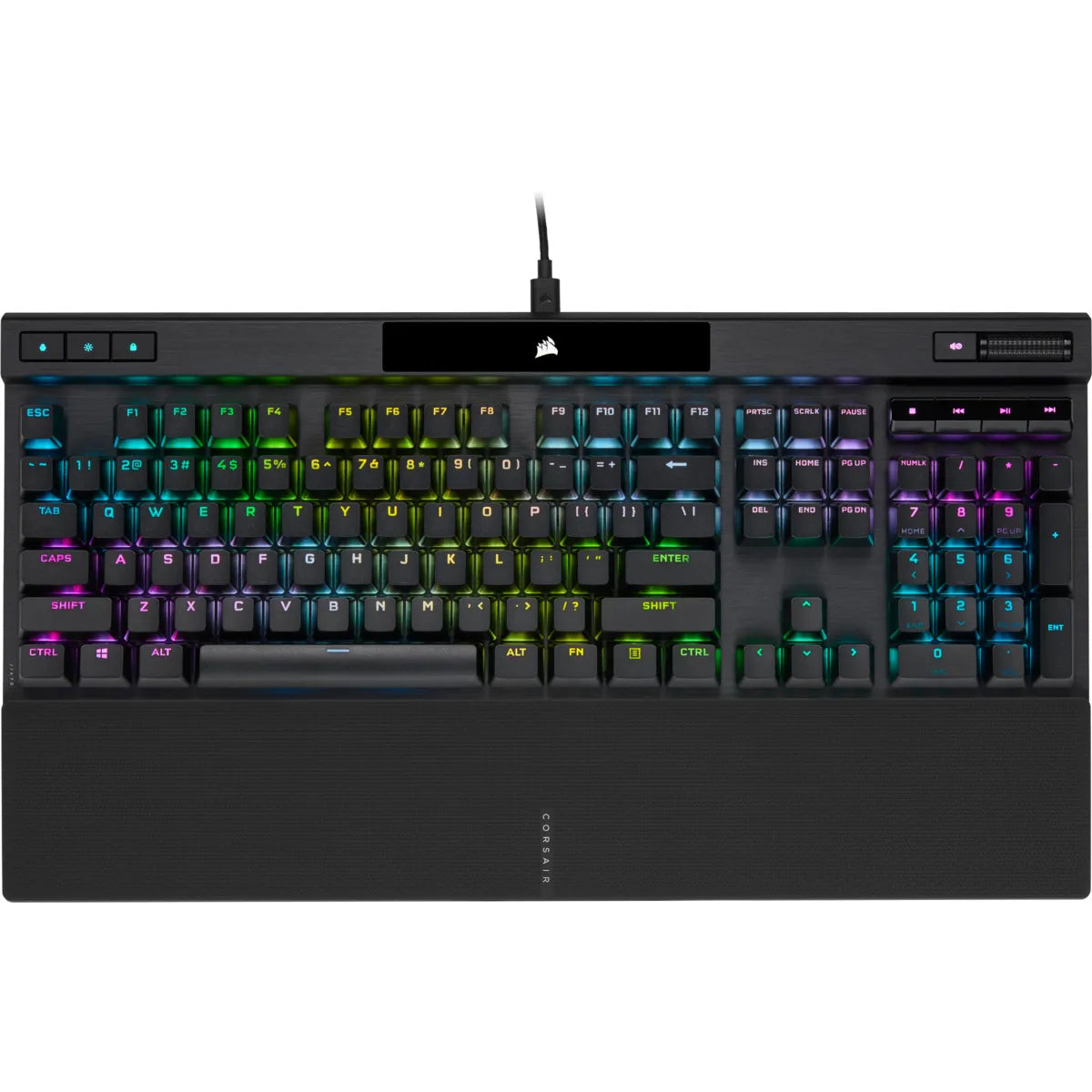 Corsair K70 RGB PRO Mechanical Gaming Keyboard with PBT DOUBLE SHOT PRO Keycaps — CHERRY MX Brown, Full-size (100%), USB, Mechanical, QWERTY, RGB LED, Black