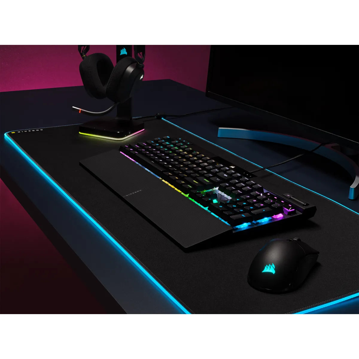 Corsair K70 RGB PRO Mechanical Gaming Keyboard with PBT DOUBLE SHOT PRO Keycaps — CHERRY MX Brown, Wired, USB, Mechanical, QWERTY, RGB LED, Black