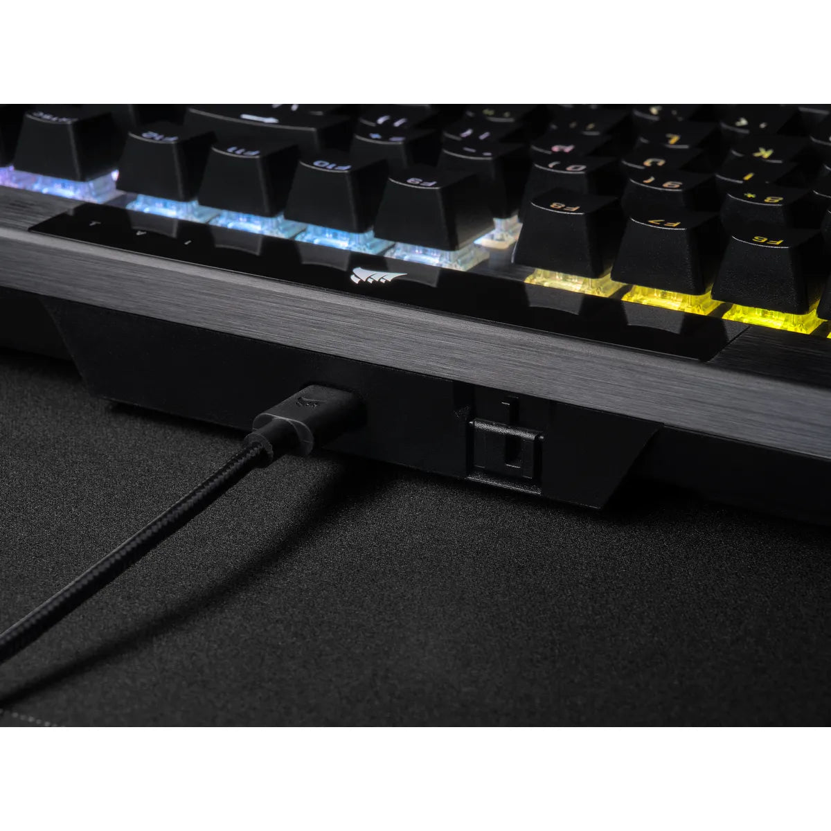 Corsair K70 RGB PRO Mechanical Gaming Keyboard with PBT DOUBLE SHOT PRO Keycaps — CHERRY MX Brown, Wired, USB, Mechanical, QWERTY, RGB LED, Black