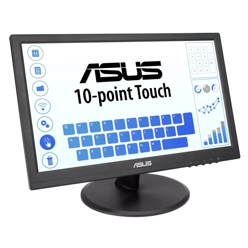 ASUS VT168HR, 39.6 cm (15.6"), 1366 x 768 pixels, WXGA, LED, 5 ms, Black