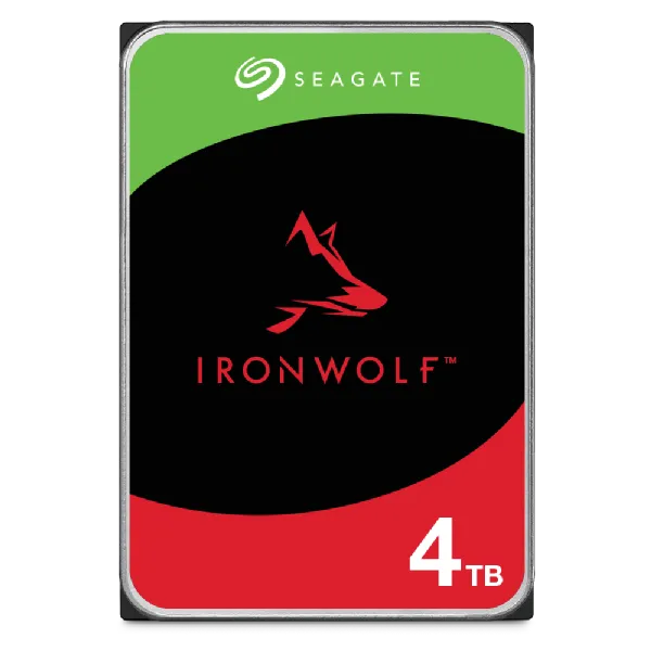 Seagate Ironwolf ST4000VN006 4TB 3.5'' HDD NAS Drives; SATA 6GB/s Interface; 1-8 Bays Supported; MUT: 180TB/Year; RV: Yes; Dual