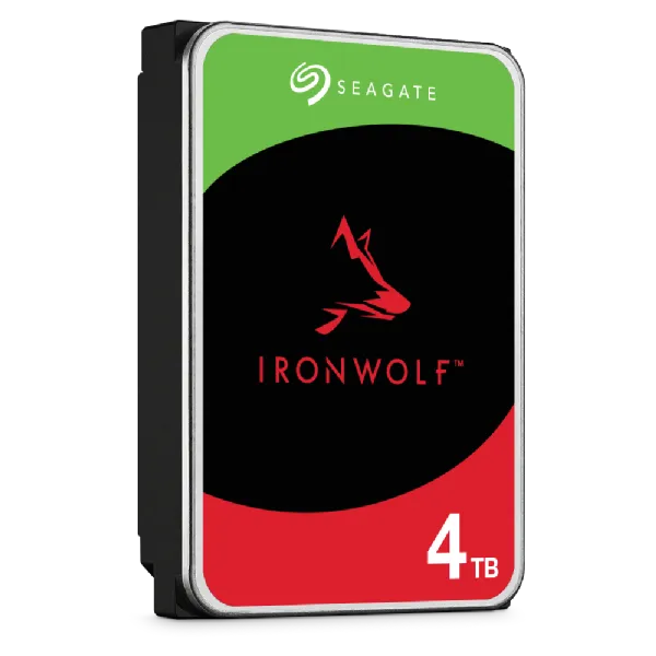 Seagate Ironwolf ST4000VN006 4TB 3.5'' HDD NAS Drives; SATA 6GB/s Interface; 1-8 Bays Supported; MUT: 180TB/Year; RV: Yes; Dual