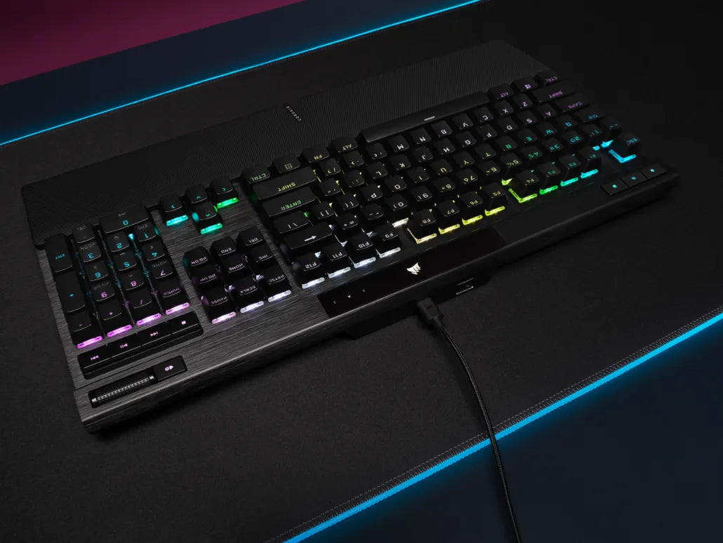 Corsair K70 RGB PRO, Wired, USB, Mechanical, QWERTY, RGB LED, Black