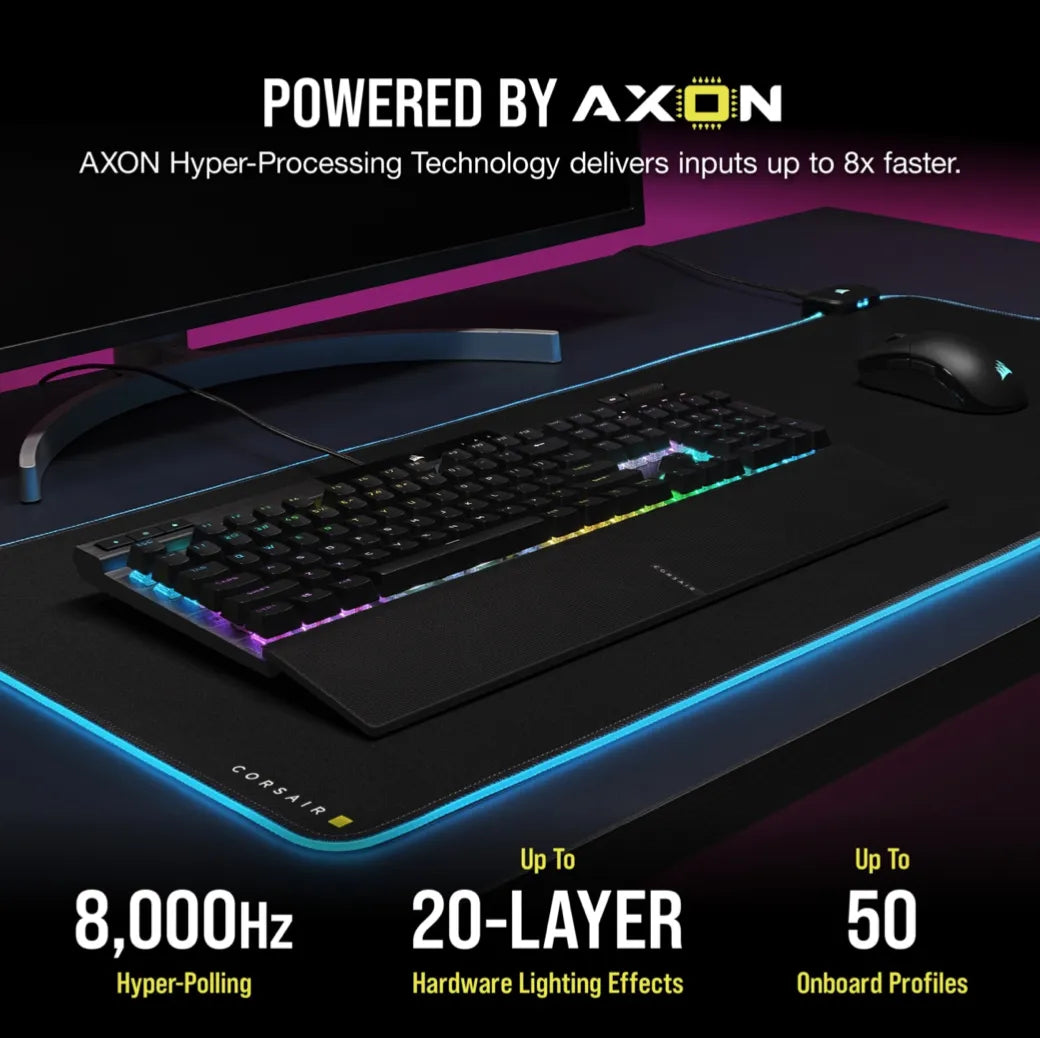 Corsair K70 RGB PRO, Full-size (100%), USB, Mechanical, QWERTY, RGB LED, Black