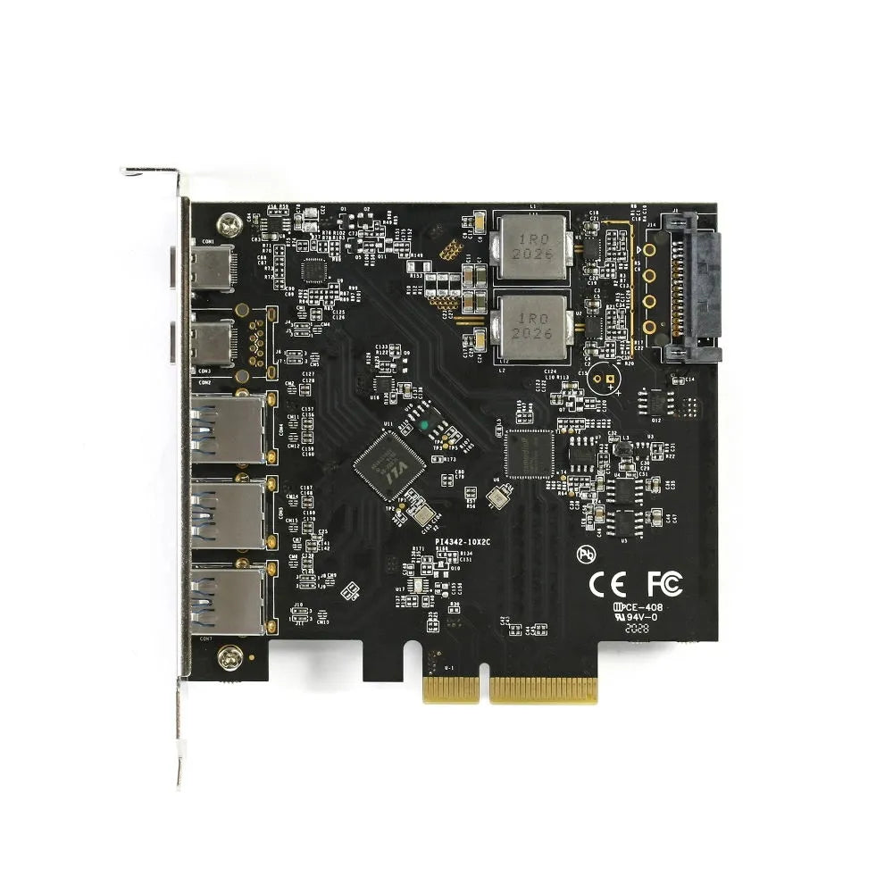 Vantec 5-Port USB 3.2 Gen2x2 (20Gbps) With 2 x USB C & 3 x USB A PCIe x4 Controller Card