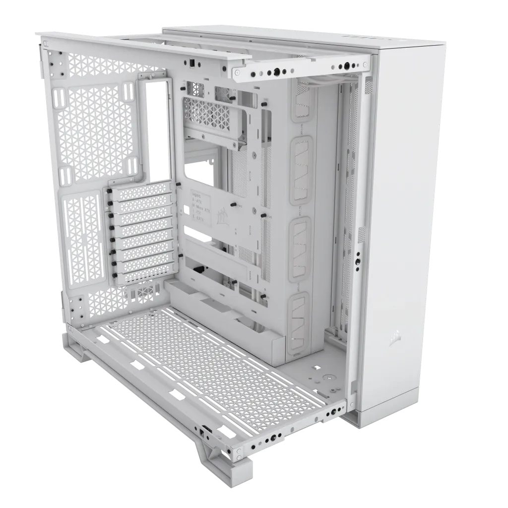 Corsair 6500D AIRFLOW, Midi Tower, PC, White, ATX, 19 cm, 40 cm