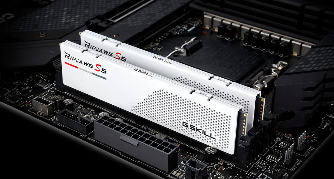 G.Skill Ripjaws F5-6000J3238F16GX2-RS5W, 32 GB, 2 x 16 GB, DDR5, 288-pin DIMM, White
