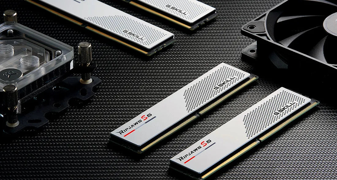 G.Skill Ripjaws F5-6000J3238F16GX2-RS5W, 32 GB, 2 x 16 GB, DDR5, 288-pin DIMM, White