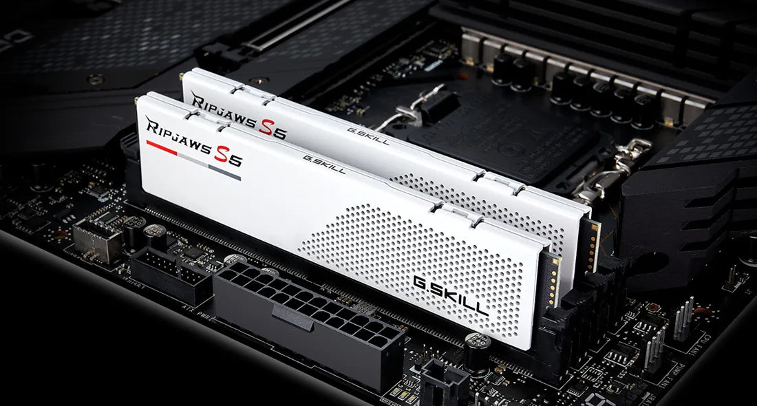 G.Skill Ripjaws F5-6000J3238F16GX2-RS5W, 32 GB, 2 x 16 GB, DDR5, 288-pin DIMM, White