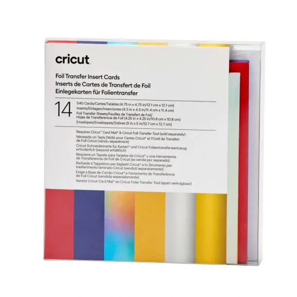 2009478 - Cricut Insert Cards Foil Celebration S40 12.1x16.8cm 14-Pack