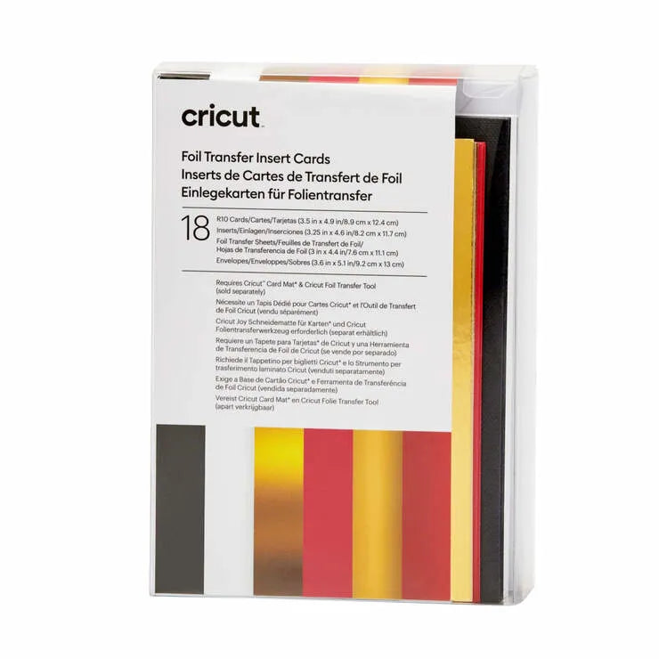 Cricut 2009479, Black, Gold, Red, White, Monochromatic, 89 mm, 124 mm, 18 sheets