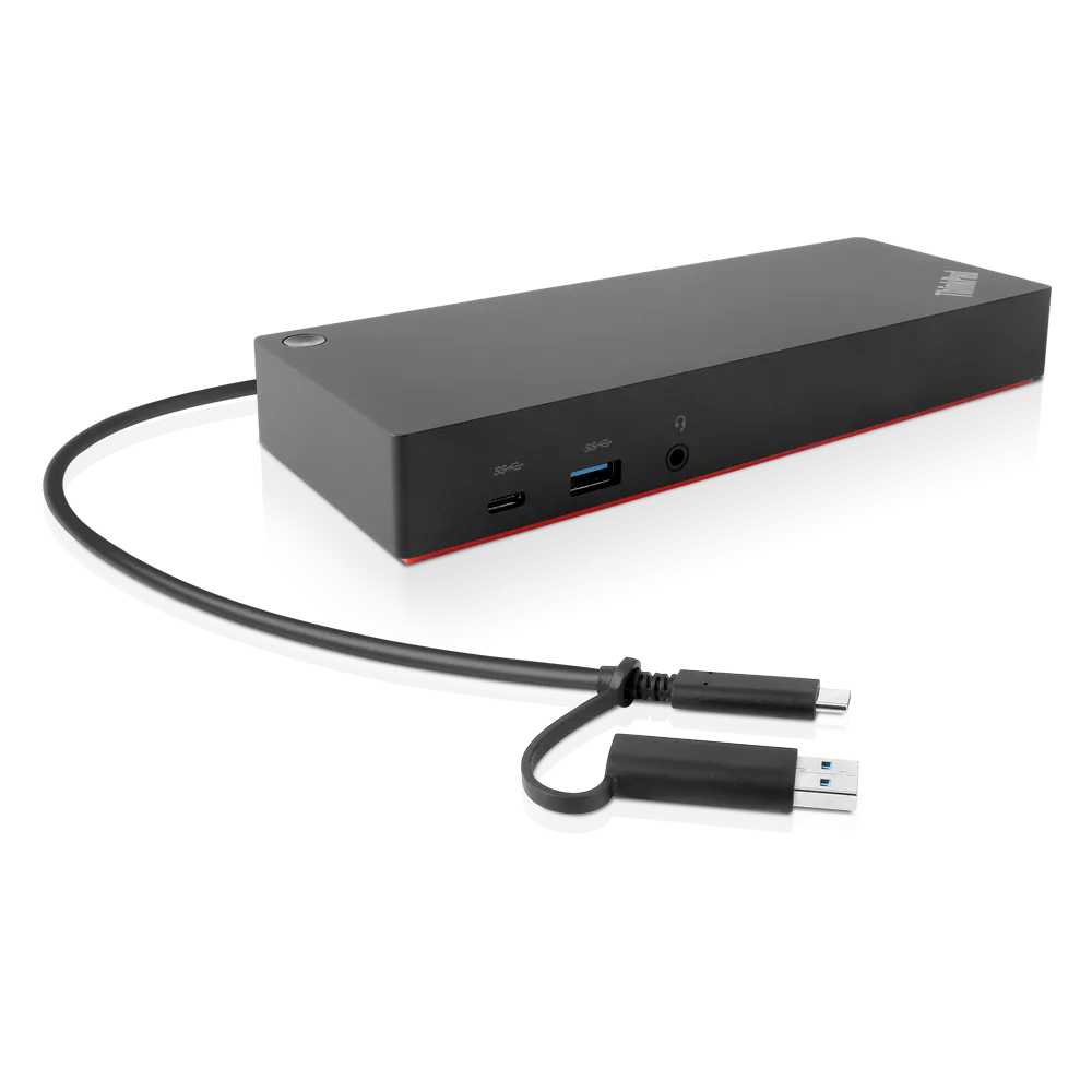 Lenovo ThinkPad Hybrid USB-C with USB-A Dock, Wired, USB 3.2 Gen 2 (3.1 Gen 2) Type-C, 3.5 mm, 10,100,1000 Mbit/s, Black, Lenovo