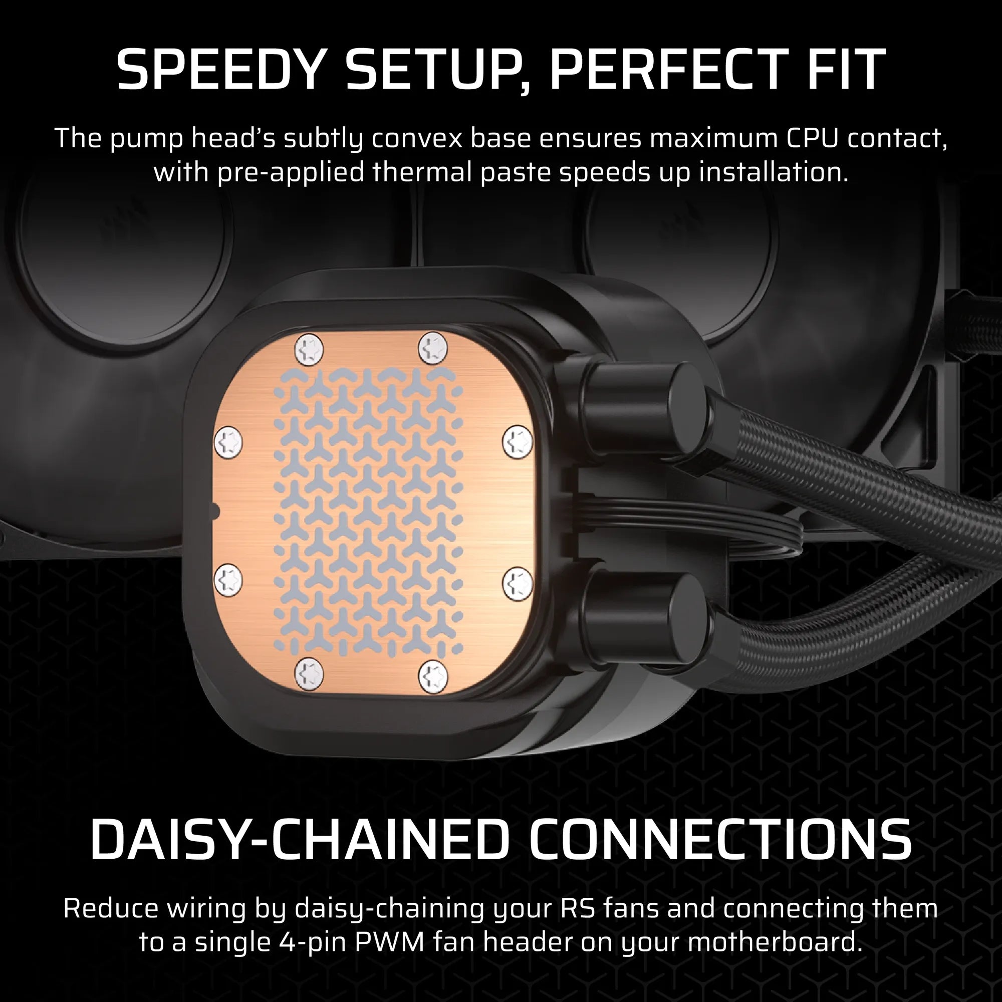 Corsair NAUTILUS 360 RS, Air cooler, 1700 RPM, 94.87 cfm, Black