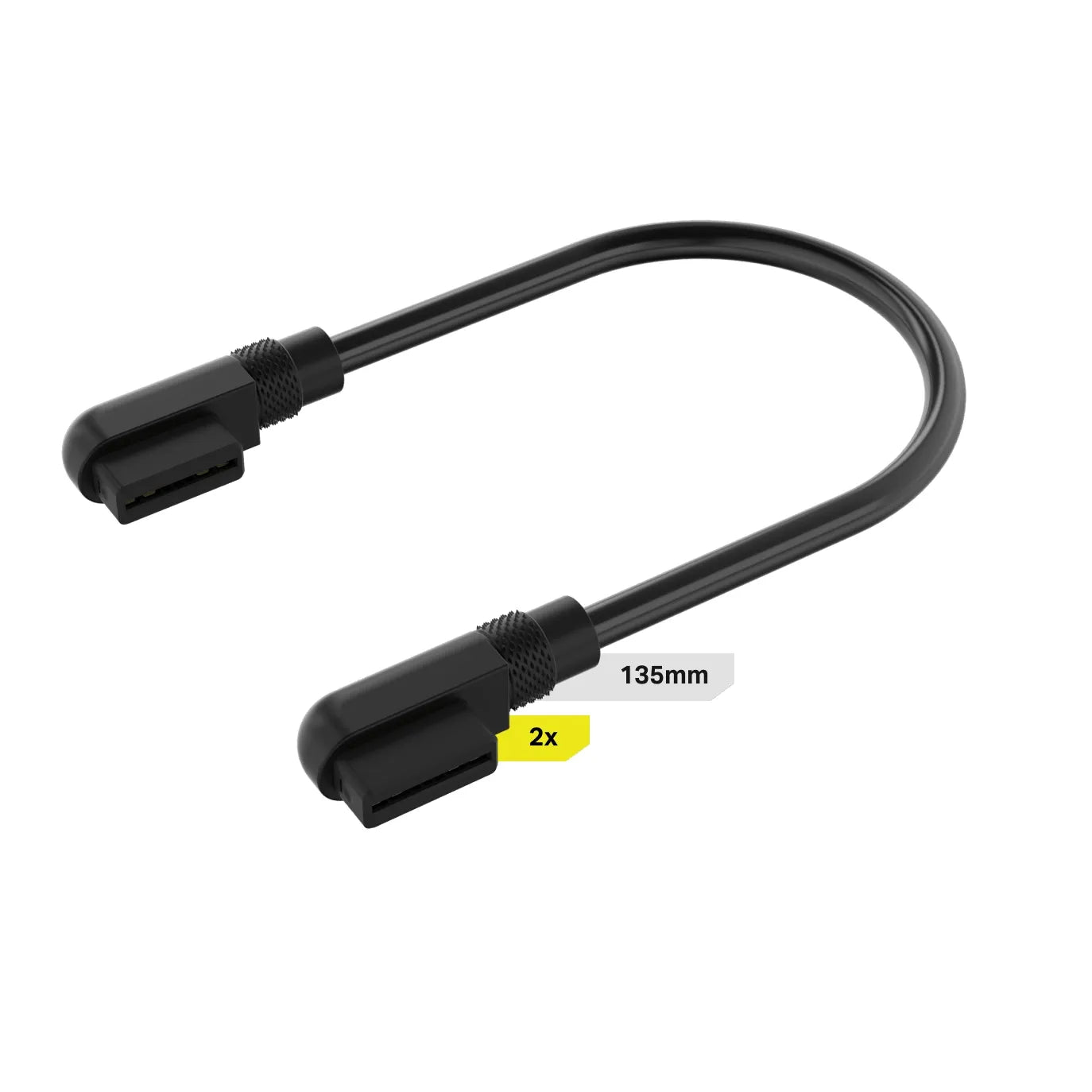 Corsair iCUE LINK, 0.135 m, Angled, Angled, 90°, Black, 73 g