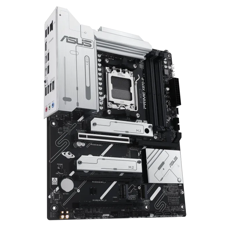 ASUS PRIME X870-P, AMD, Socket AM5, AMD Ryzen™ 3, AMD Ryzen™ 5, AMD Ryzen™ 7, AMD Ryzen 9 7th Gen, AMD Ryzen 9 8th Gen, AMD..., Socket AM5, DDR5-SDRAM, 192 GB