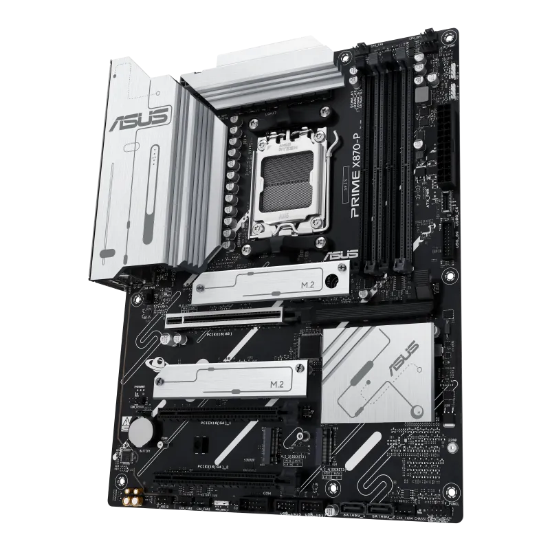 ASUS PRIME X870-P, AMD, Socket AM5, AMD Ryzen™ 3, AMD Ryzen™ 5, AMD Ryzen™ 7, AMD Ryzen 9 7th Gen, AMD Ryzen 9 8th Gen, AMD..., Socket AM5, DDR5-SDRAM, 192 GB