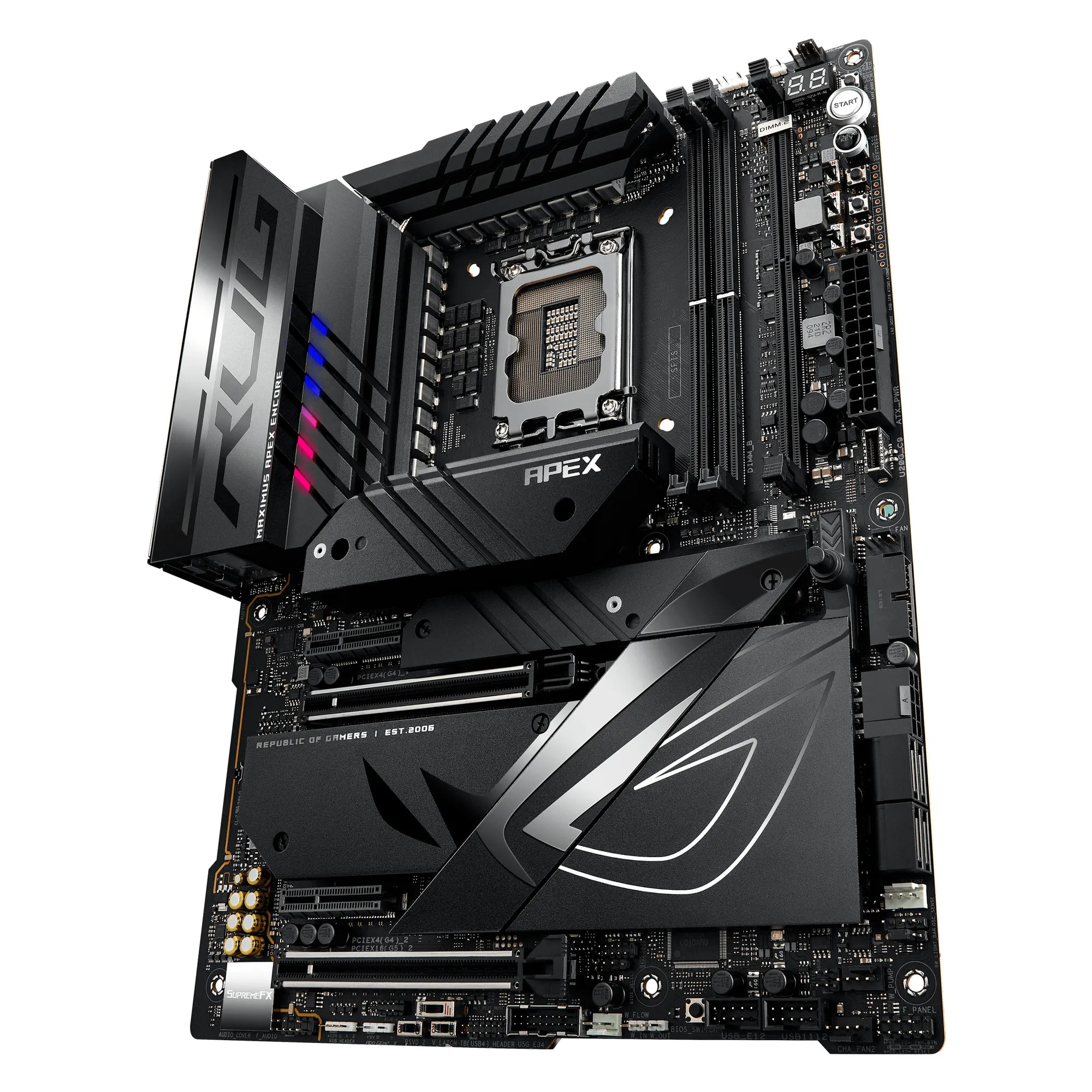 ASUS ROG MAXIMUS Z790 APEX ENCORE, Intel, LGA 1700, Intel® Celeron®, Intel® Core™ i3, Intel® Core™ i5, Intel® Core™ i7, Intel® Core™ i9,..., DDR5-SDRAM, 96 GB, DIMM