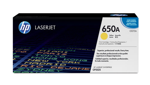 HP 650A Color LaserJet CP5525 Yellow Print Toner Cartridge