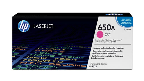 HP 650A Color LaserJet CP5525 Magenta Print Toner Cartridge