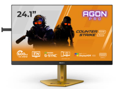 AOC AGON PRO Counter-Strike 2 Edition, Gaming Monitor, 24.1'', Black/Gold, Full HD, Fast-TN, HDMI, DP, USB-Hub, 610Hz Panel