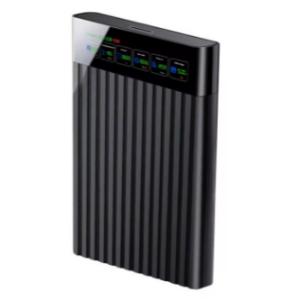 CipherX 2.5" SFF SATA to USB 3.0/3.1/3.2 Type C, (up to 9.5mm) w\LCD Display Screen, SATA HDD/SSD External Enclosure