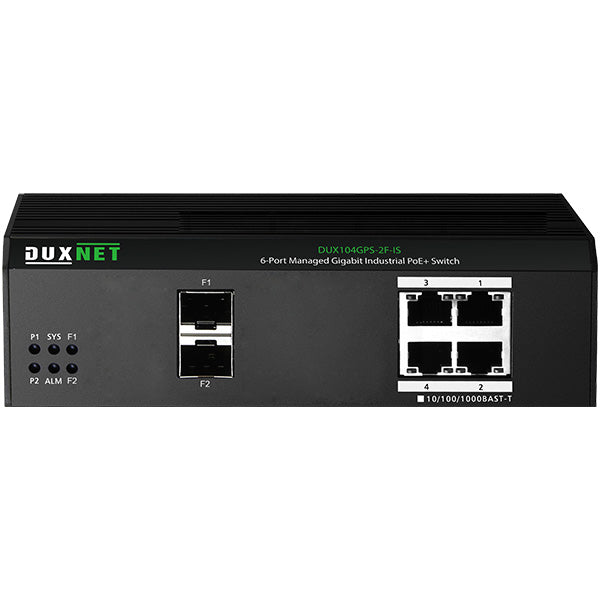 DuxNet 6-Port Gigabit Layer 2 Managed Industrial PoE Switch