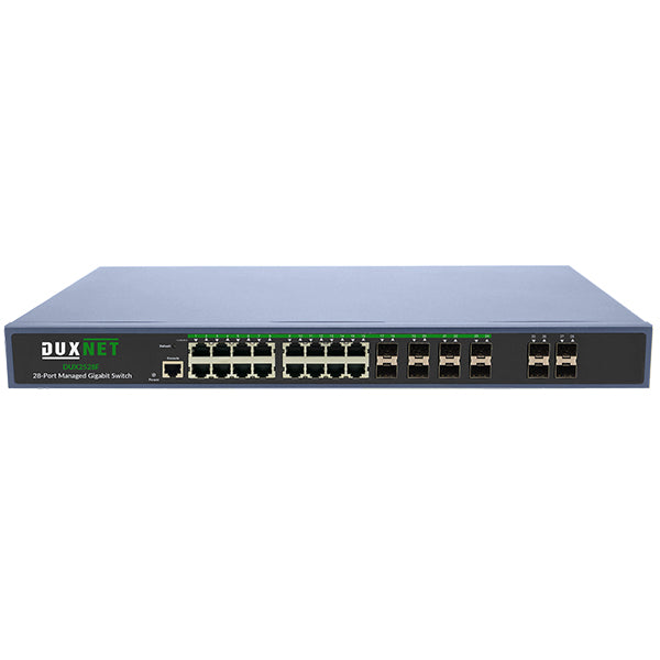 DuxNet 28-Port Layer 2 Managed Gigabit Switch