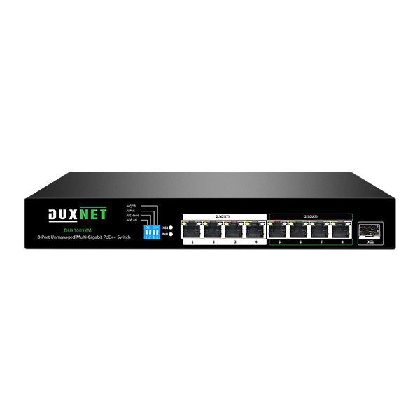 DuxNet 9-Port Unmanaged Multi-Gigabit Ultra-PoE Switch