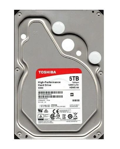 5TB Toshiba, 7200RPM, 128MB, 6Gbps, 3.5", SATA-III Hard Drive