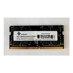16GB D Memory |  DDR4-3200Mhz |  PC4-25600 |  CL22 |  1.2V |  SODIMM Notebook Memory Module