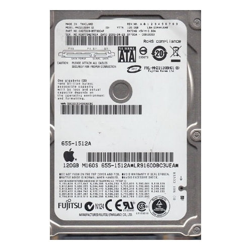 120GB SATA Notebook Hard Disk Drive 5400RPM