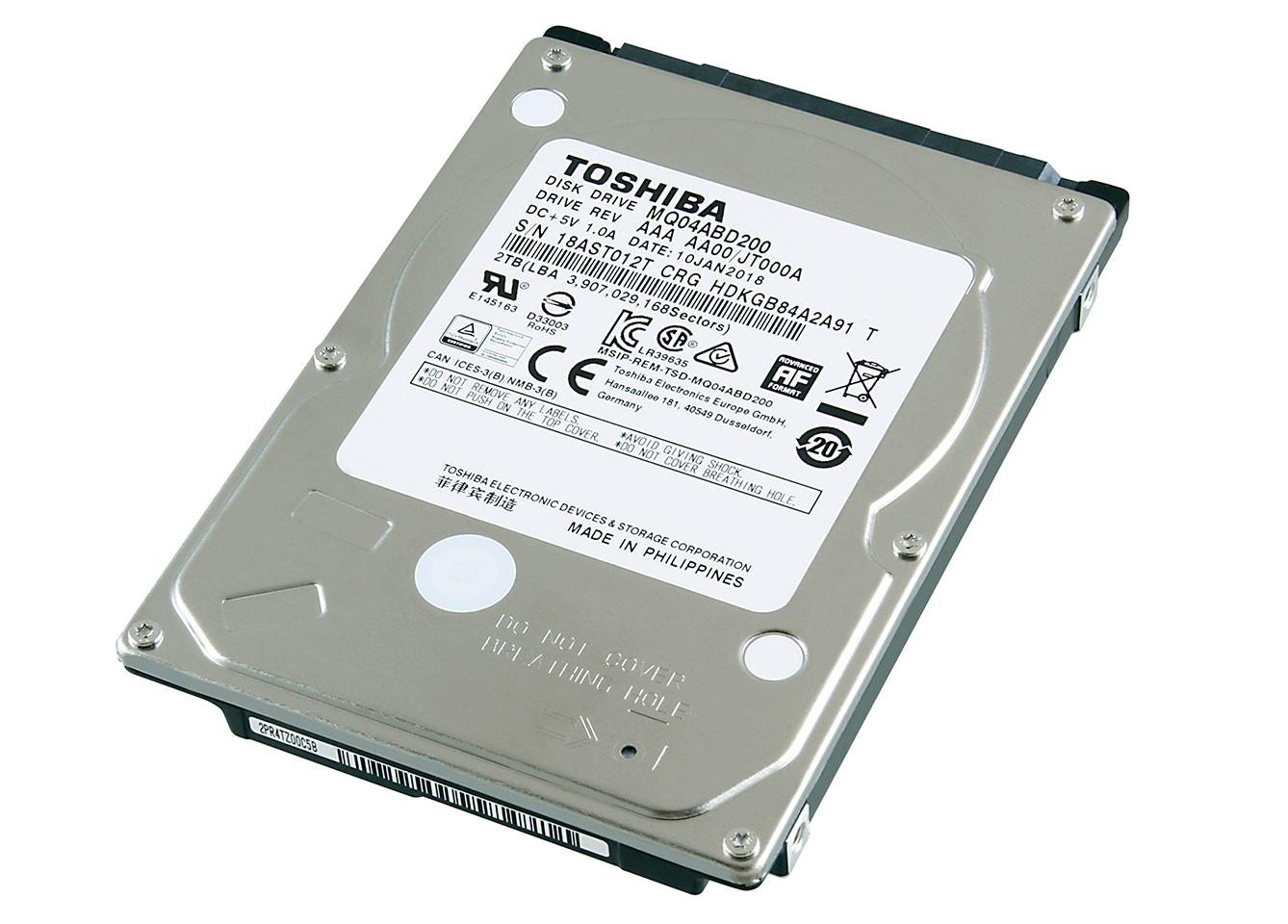 2TB TOSHIBA, 5400 RPM, 128MB Cache, SATA-6Gb/s, 2.5" Internal Notebook HDD