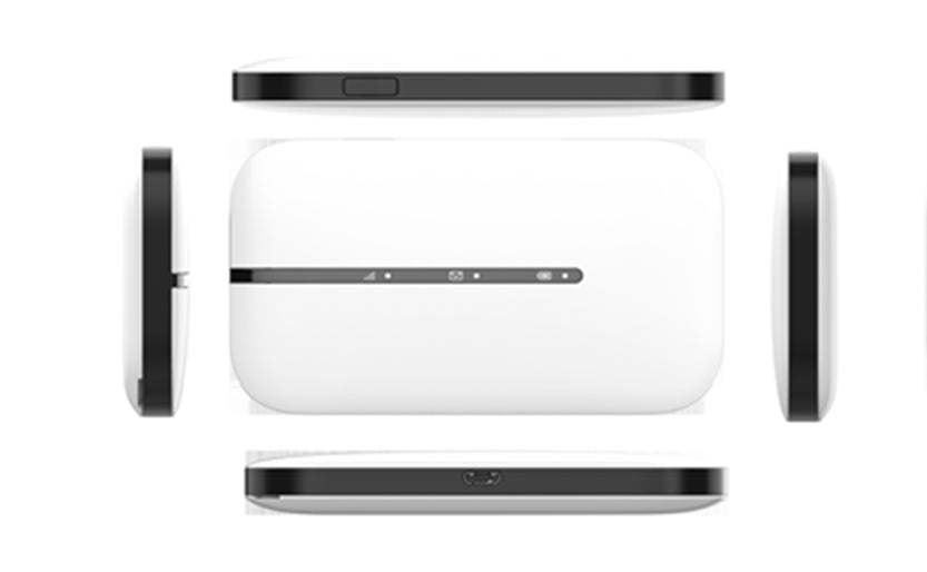 LTE Mobile WiFi device CAT4. E5576-325/ No external Antenna Port/1500mAh/ up to 10 wifi users/NO LED screen display/ white. ZOWEE Technologies Manufactured (Not Huawei Branded)