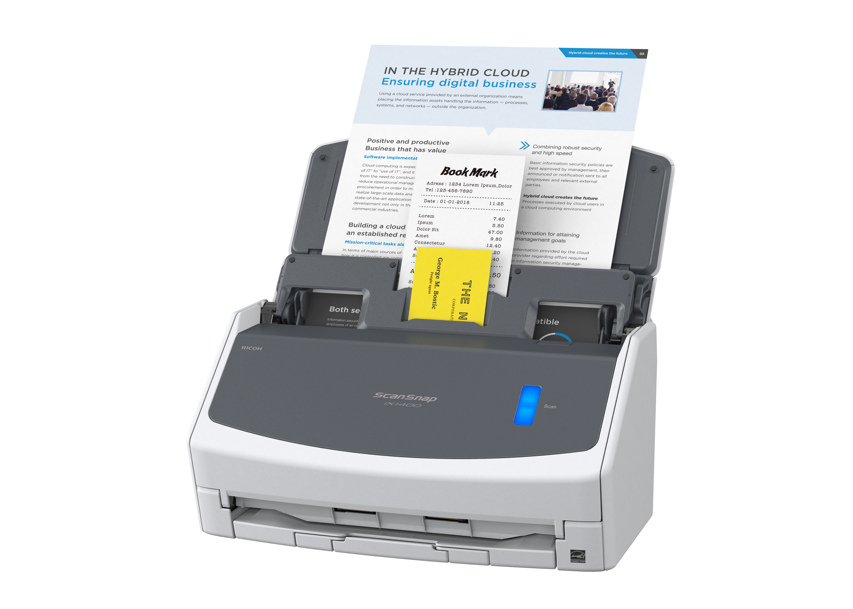 Ricoh ScanSnap iX1400 A4 ScanSnap 40ppm/80ipm Duplex ADF USB3.2 LED Desktop Scanner