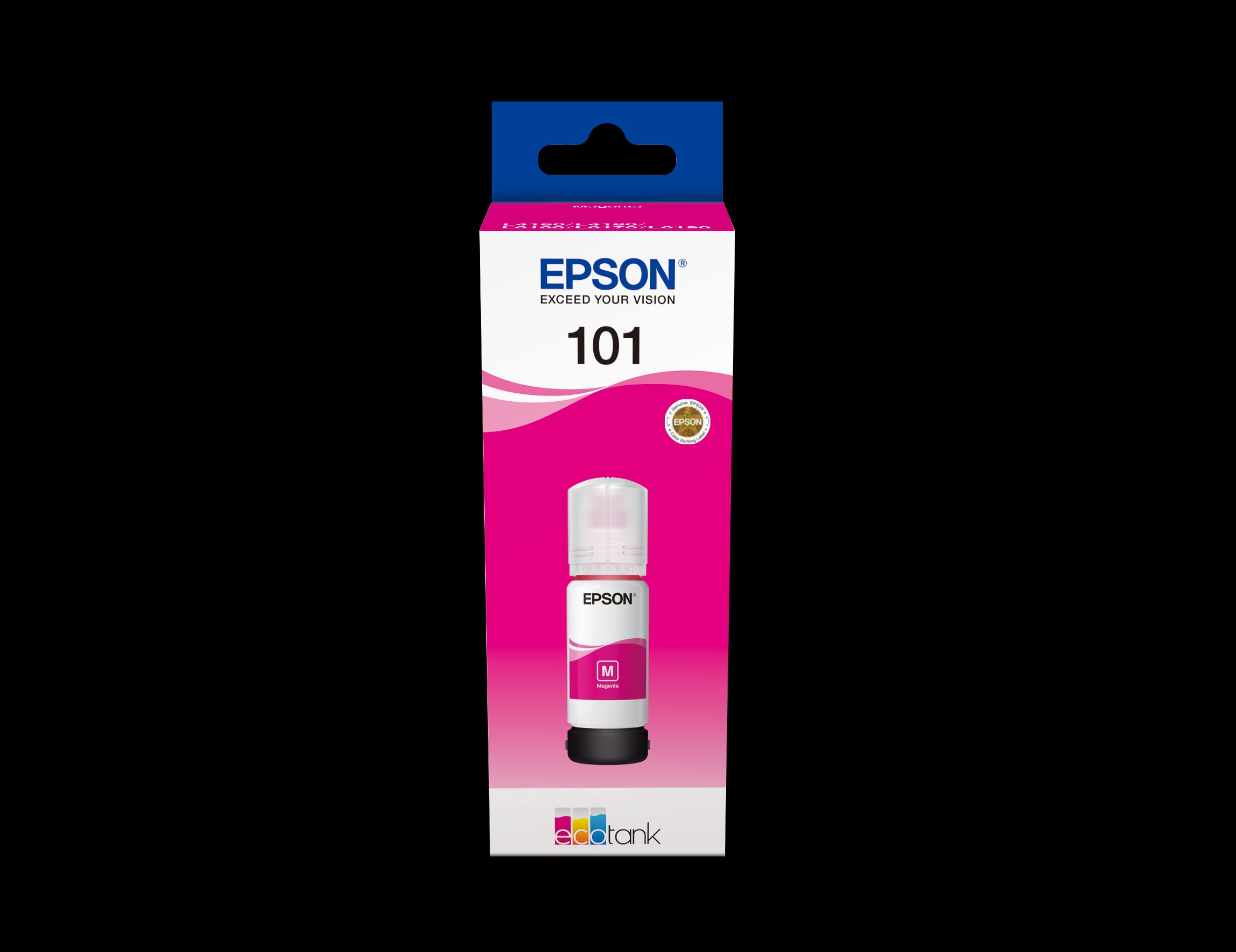 Epson 101 Ink Bottles Magenta 70ml Ecotank L4150 / L4156 / L4160 / L4260 / L6160 / L6170 / L6176 / L6190 / L6270 / L6290 / L6370 / L14150 6000 pages