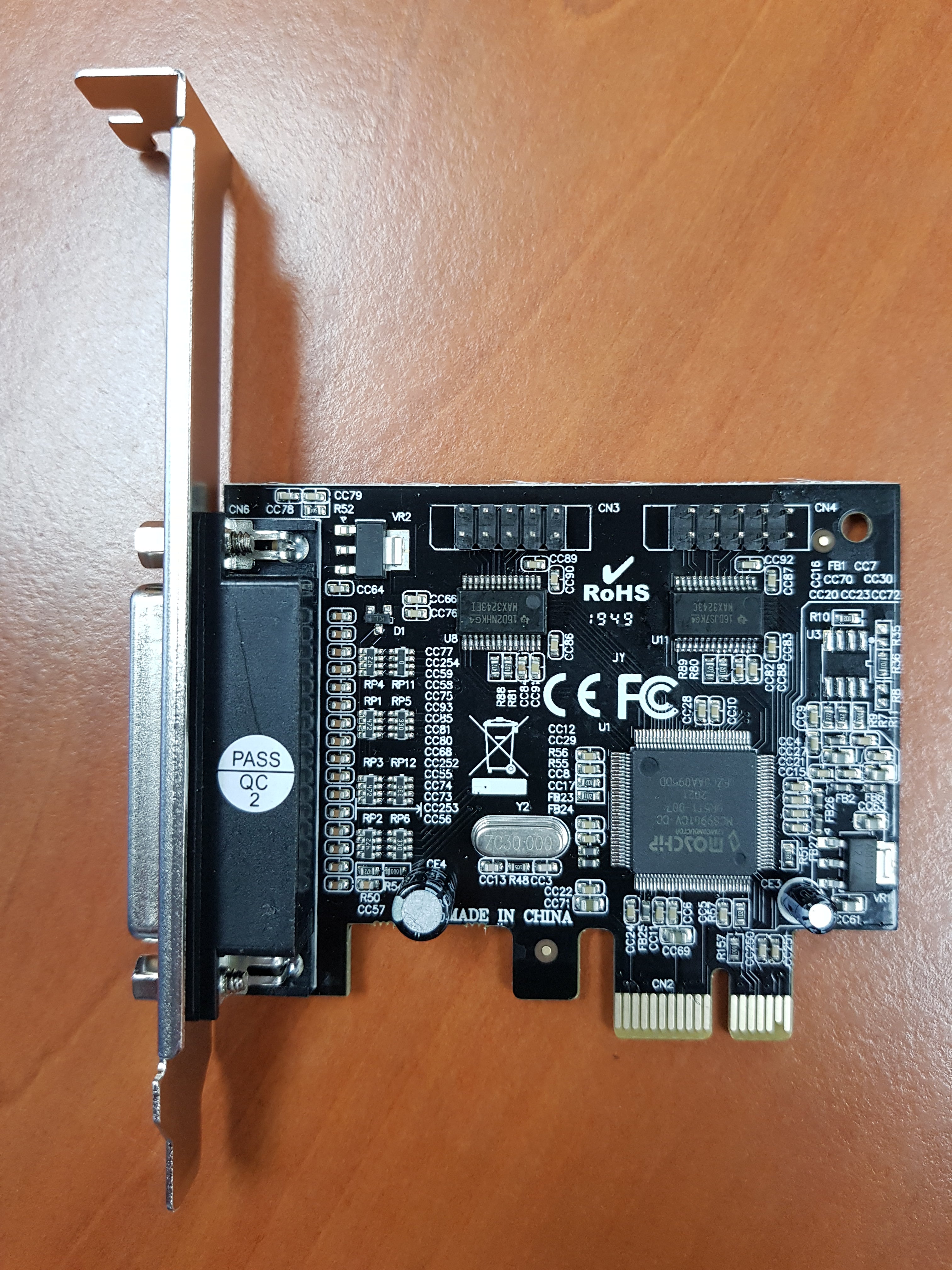 PCIe 2 PORT SERIAL+1 PORT PARALLEL IC9910 W/LP BRACKET.