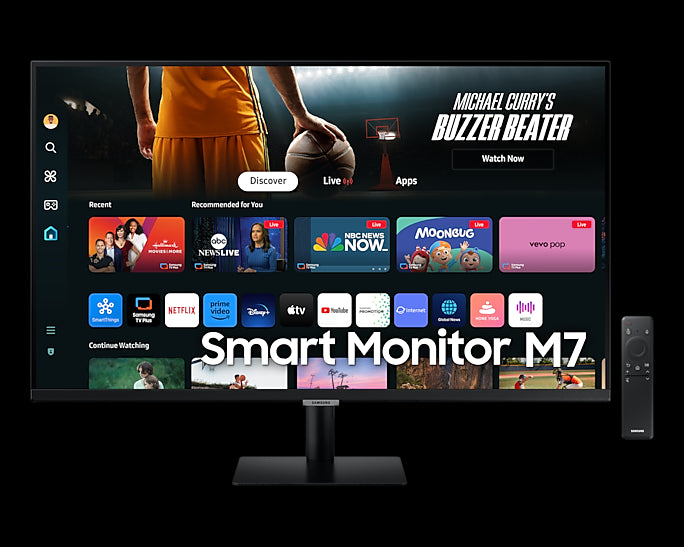 Samsung LS32FM700 / 32''  4K UHD (3840 x 2160)  16:9  300 cd/m²  3000:1  60Hz  4ms (GTG)  USB-C  HDMI  USB-A  Wi-Fi and Bluetooth support